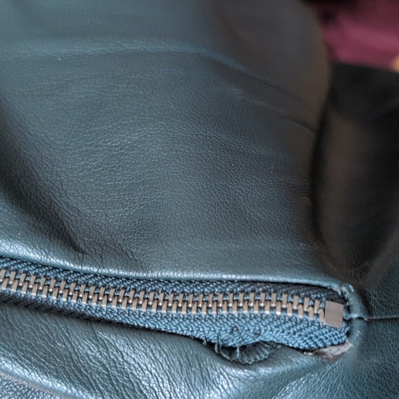 Saylor Faux Leather Dress Medium *See Zipper** - Picture 6 of 6